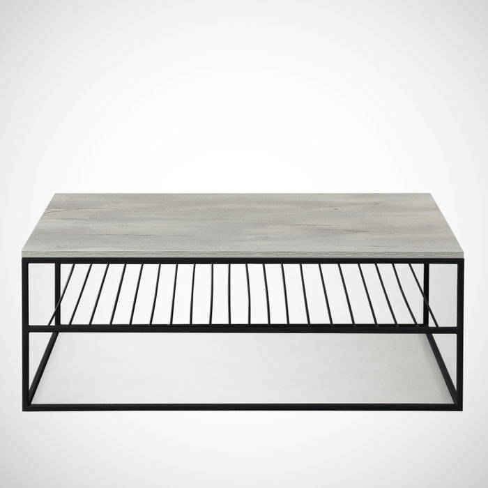 Hanah Home Mesa de Centro Etna Roble Marino, Tablero Melamina, Patas Metal, 95x55x43cm Hanah Home Mesa de Centro Etna Roble Marino, Tablero Melamina, Patas Metal, 95x55x43cm