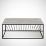 Hanah Home Mesa de Centro Etna Roble Marino, Tablero Melamina, Patas Metal, 95x55x43cm