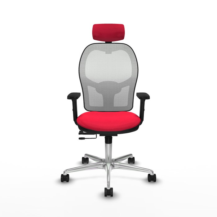 PIQUERAS Y CRESPO Silla de oficina Jorquera con mecanismo Sincro/Traslack Rojo y Blanco