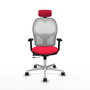 PIQUERAS Y CRESPO Silla de oficina Jorquera con mecanismo Sincro/Traslack Rojo y Blanco