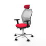 PIQUERAS Y CRESPO Silla de oficina Jorquera con mecanismo Sincro/Traslack Rojo y Blanco