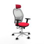 PIQUERAS Y CRESPO Silla de oficina Jorquera con mecanismo Sincro/Traslack Rojo y Blanco