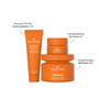 Origins Ginzing Energizing Gel Crema - Hidratante con Cafeína + Niacinamida, Set 3 Piezas: Gel Crema 50ml, Sérum 15ml, Crema Contorno de Ojos 5ml, Vegano