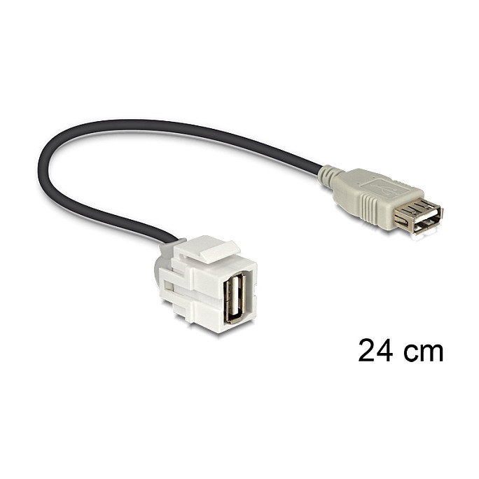 DeLOCK 86329 Módulo USB 2.0 A hembra con cable de 0,24 m negro DeLOCK 86329 Módulo USB 2.0 A hembra con cable de 0,24 m negro