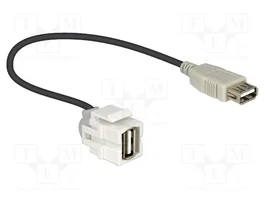 DeLOCK 86329 Módulo USB 2.0 A hembra con cable de 0,24 m negro