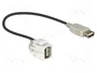 DeLOCK 86329 Módulo USB 2.0 A hembra con cable de 0,24 m negro