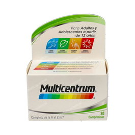 MULTICENTRUM Adulto 30 Comp. Vitaminas y Minerales para Adultos y Adolescentes