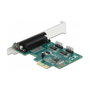 DeLOCK Tarjeta de Expansión PCI Express x1 a 2 Puertos Serial RS-232 y 1 Puerto Paralelo IEEE1284, Modelo 90413, Compatible con Windows 10/8.1/7