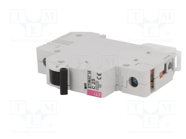 ETI POLAM Interruptor magnetotérmico ETIMAT 10 1P C25 25A 10kA ETI POLAM Interruptor magnetotérmico ETIMAT 10 1P C25 25A 10kA