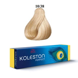 Koleston Perfect, Tinte permanente para el cabello, 10/38 Bright Light Blonde Golden Blue, 60 ml