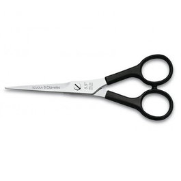 Tres Claveles Tijera de Peluquería Scuola 5.5 Pulgadas Negra D 3C