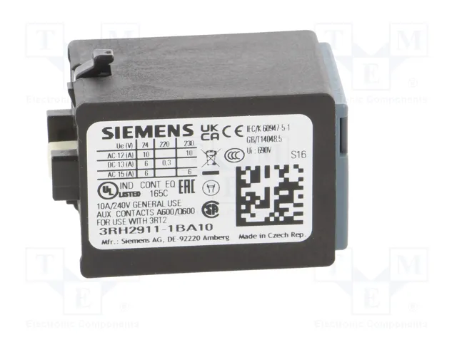 SIEMENS 3RH2911-1BA10 Contactores Auxiliares S0, S00, S2