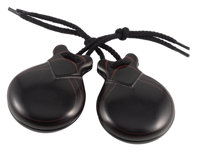 Castañuelas Jale Fibra Negra Veta Roja Nº8