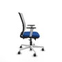PIQUERAS Y CRESPO Silla de oficina Haches con mecanismo Sincro/Traslack, Azul y Blanco