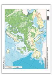 CUMIO Paquete de 50 mapas mudos físicos de Europa