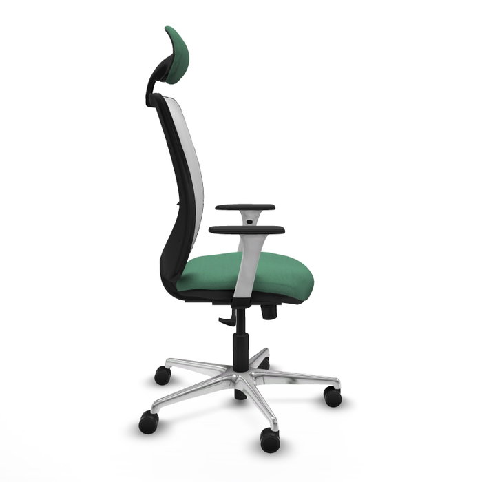 PIQUERAS Y CRESPO Silla de oficina Zulema Verde esmeralda y Blanco