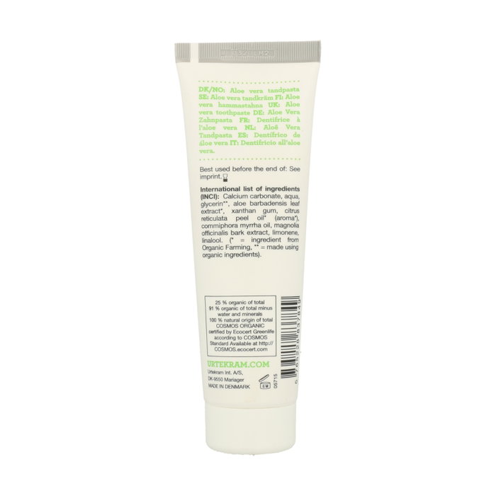Urtekram Dentífrico Aloe Vera 75 ml Urtekram Dentífrico Aloe Vera 75 ml