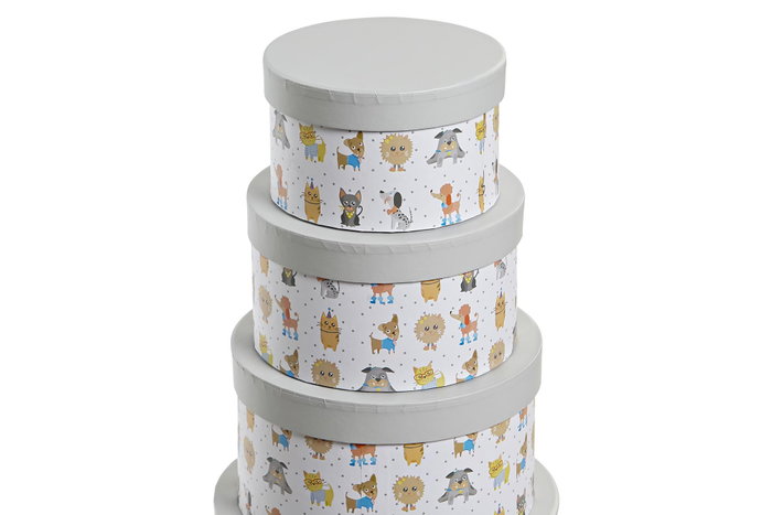 DKD Home Decor Set de 10 Cajas de Almacenaje Redondas Best Friends DKD Home Decor Set de 10 Cajas de Almacenaje Redondas Best Friends