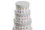 DKD Home Decor Set de 10 Cajas de Almacenaje Redondas Best Friends
