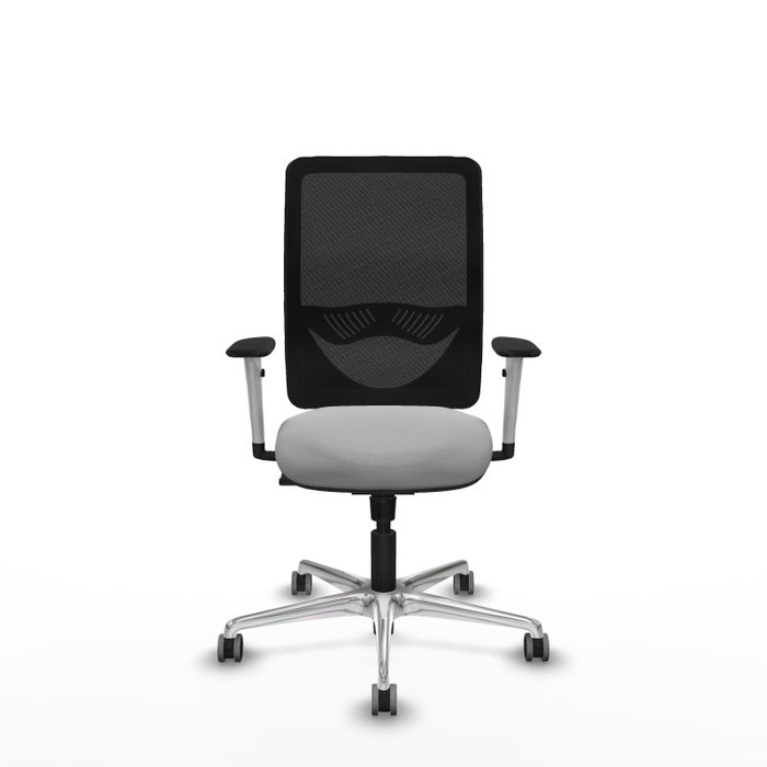 PIQUERAS Y CRESPO Silla de oficina Zulema con mecanismo Sincro, Gris claro y Negro
