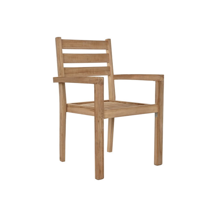 DKD Home Decor Silla de Teca Apilable Marrón Natural