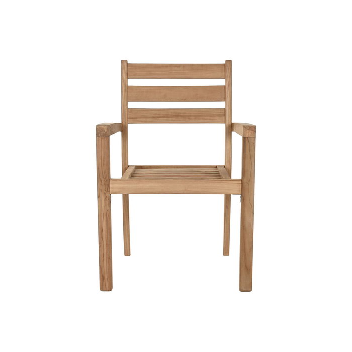 DKD Home Decor Silla de Teca Apilable Marrón Natural