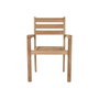 DKD Home Decor Silla de Teca Apilable Marrón Natural