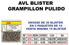 Grampillón Pulido 12x20 mm