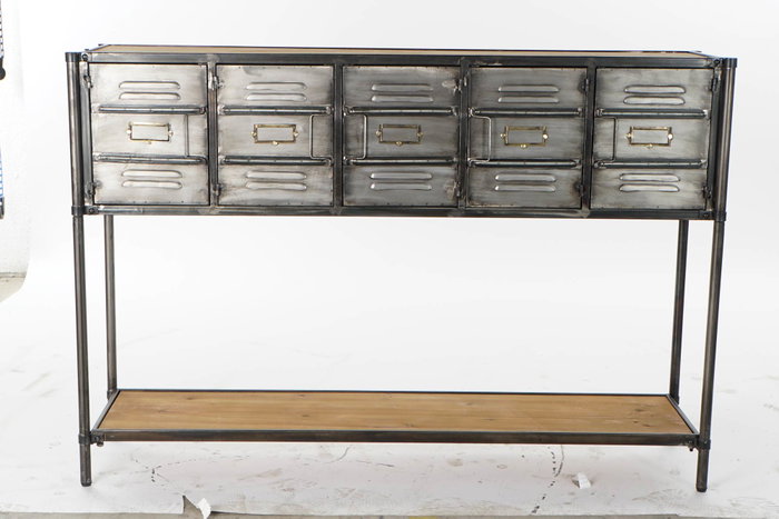 Consola Vintage DKD Home Decor Metalizado Negro 34 x 88 x 129.5 cm