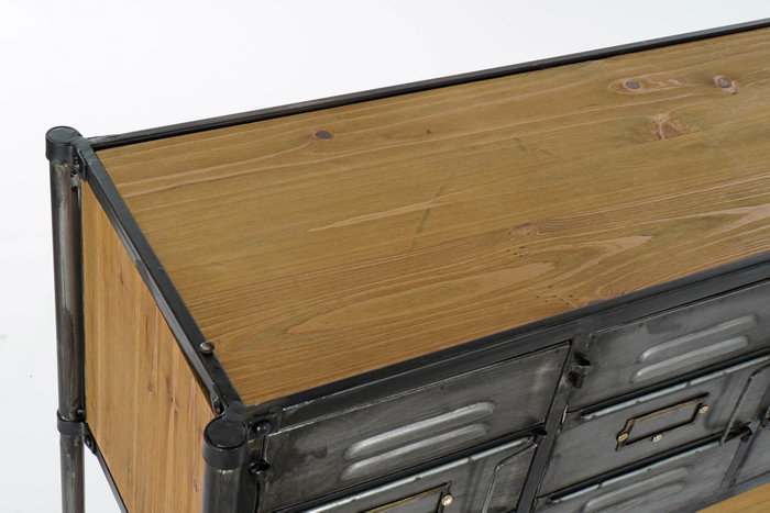 Consola Vintage DKD Home Decor Metalizado Negro 34 x 88 x 129.5 cm