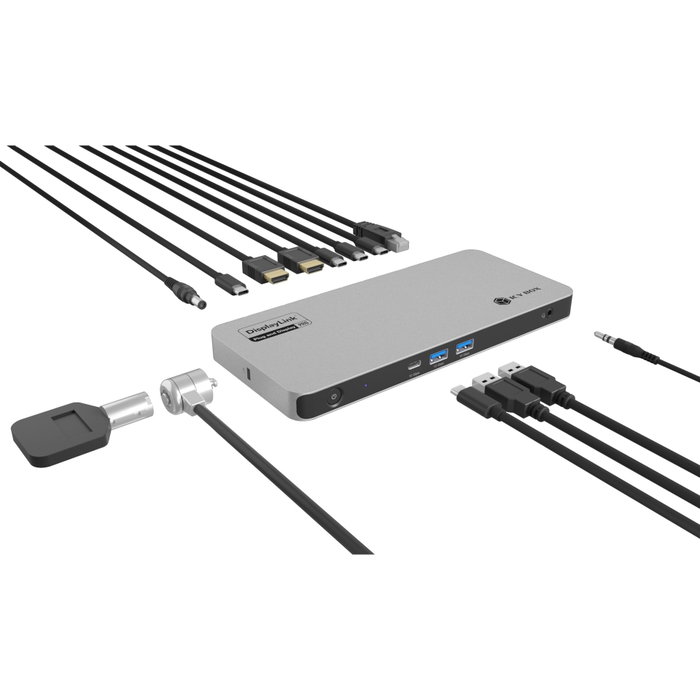 ICY BOX Diamond Dock 7402 12-en-1 con soporte para 5 monitores y PD de 140W
