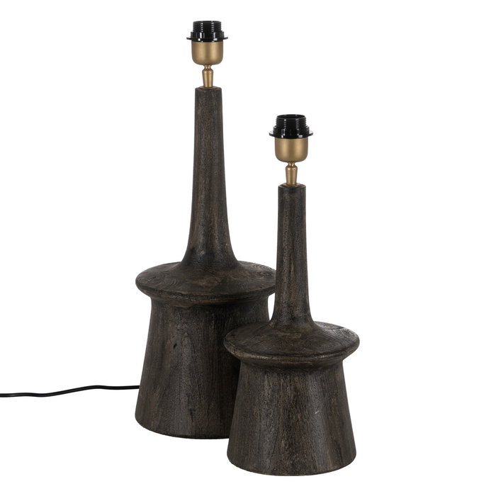 Base Lámpara Mesa Marrón Madera de Mango 20 X 20 X 45 cm Base Lámpara Mesa Marrón Madera de Mango 20 X 20 X 45 cm