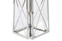 DKD Home Decor Farola Plateado Acero y Cristal 20 x 48 x 20 cm Set de 3