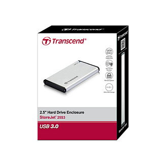 Transcend StoreJet 25S3 Carcasa de Disco Duro/SSD 2.5 Pulgadas SATA III USB 3.2 Gen 1 Plata