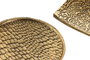 DKD Home Decor Bandeja Vaciaposillos de Aluminio Dorado Surtido de 2