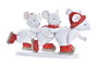 DKD Home Decor Figura de Ratón en Resina Blanco y Rojo