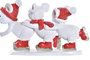 DKD Home Decor Figura Navidad Moderna Ratón Blanco Rojo Resina 4 x 7.5 x 12.5 cm