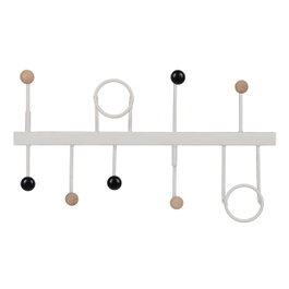 Ixia Percha Blanca de Metal Decoración 50 x 7 x 27 cm