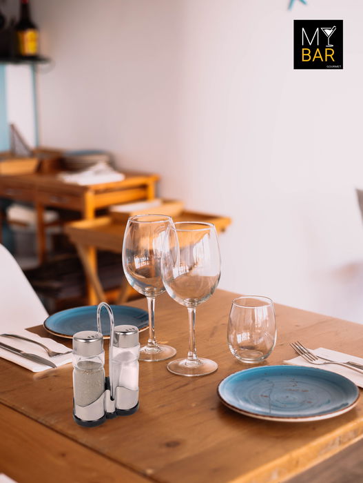 Inde Set 2 Saleros con Soporte de Metal para Bar, 3.3x9 cm (24 Unidades)