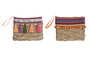 DKD Home Decor Set de 2 Bolsos de Mimbre y Poliéster con Flecos Multicolor