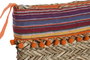 DKD Home Decor Set de 2 Bolsos de Mimbre y Poliéster con Flecos Multicolor