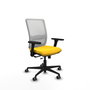 PIQUERAS Y CRESPO Silla de oficina Haches con mecanismo Sincro/Traslack Amarillo y Blanco