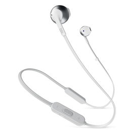 JBL Tune 205BT Auriculares Inalámbricos Bluetooth Intrauditivos, Hasta 6h de Batería, 16.5g, Plata