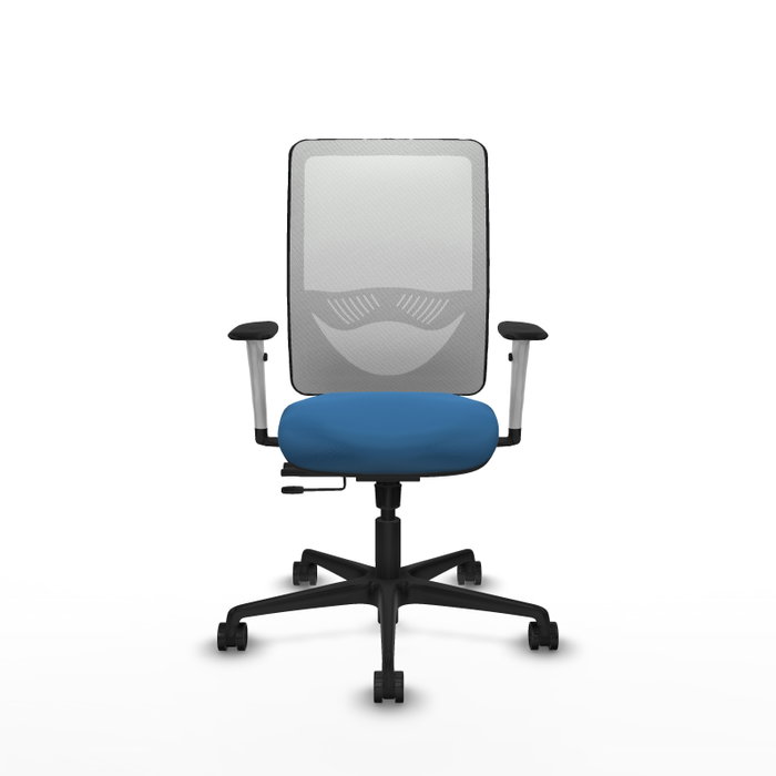PIQUERAS Y CRESPO Silla de oficina Zulema Azul claro con malla blanca