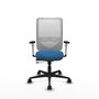 PIQUERAS Y CRESPO Silla de oficina Zulema Azul claro con malla blanca