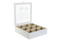 DKD Home Decor Caja de Infusiones MDF y Cristal Surtido de 3 Unidades