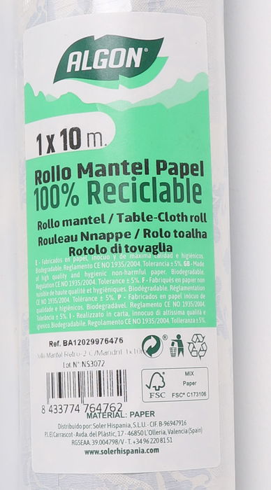 Algon Rollo Mantel Retro2 1x10M (12 Unidades)