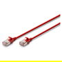 Digitus Patchkabel CAT 6A F/FTP Slim 0,30m - Cable de Red Gigabit, Blindado (STP), Rot