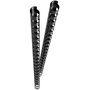 GENIE Peine de Encuadernación Plástico Negro 8mm para 45 Hojas (25 Unidades)
