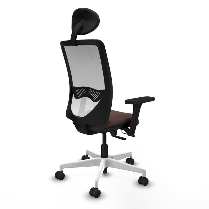 PIQUERAS Y CRESPO Silla de oficina Zulema Marrón oscuro y Blanco PIQUERAS Y CRESPO Silla de oficina Zulema Marrón oscuro y Blanco